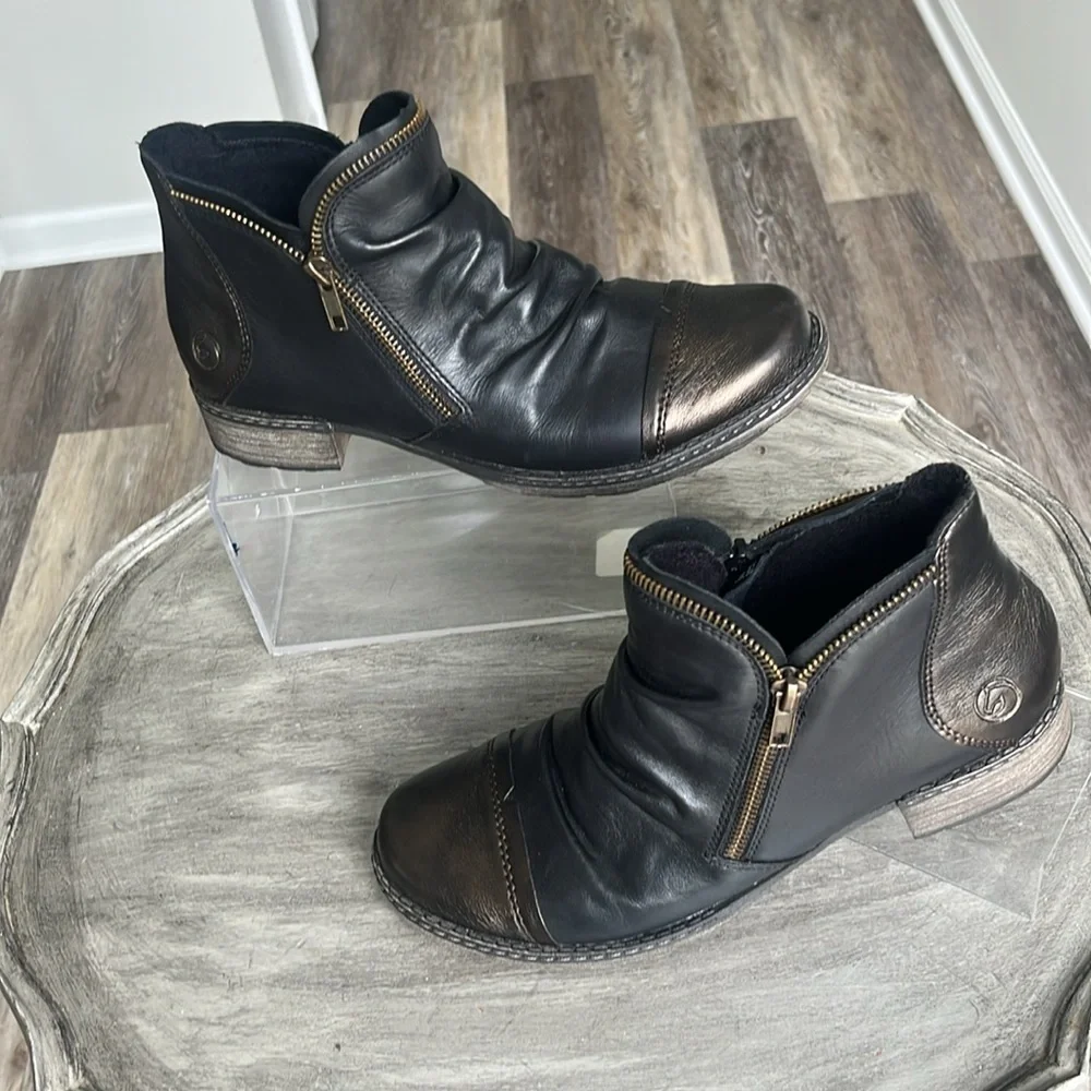 Remonte Chandra 80 Women's Leather Chelsea Ankle Boots size 8 Block Heel new - Picture 12 of 13